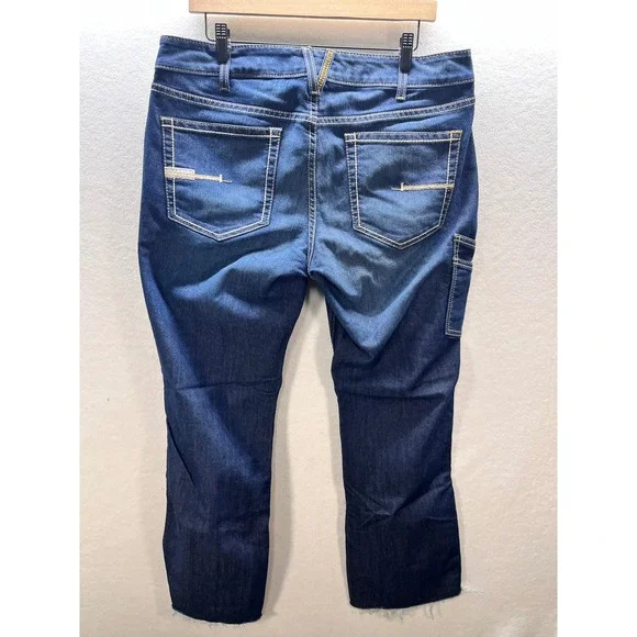 Ariat Rebar Durastretch Riveter Bootcut Jeans Womens 33R Plus Blue Denim 3175 - Picture 8 of 10